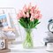 100 Pcs Light Pink Artificial Tulips – Real Touch PU Faux Flowers for Mother’s Day, Weddings, Spring Bouquets & Home Centerpieces